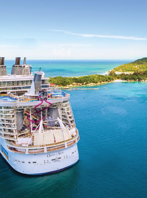 a cruising boat at Labadee